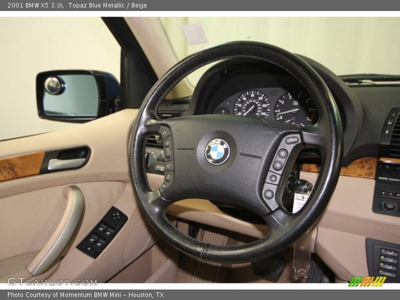 Topaz Blue Metallic / Beige 2001 BMW X5 3.0i