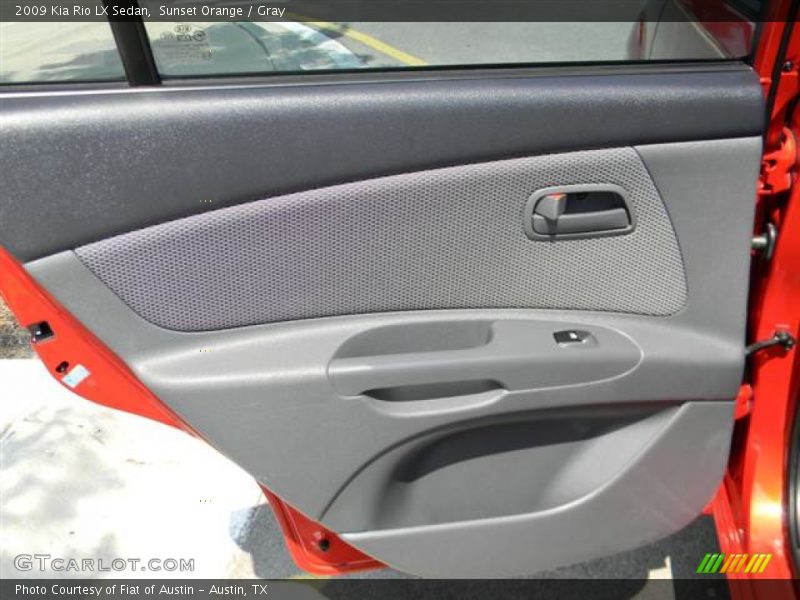 Sunset Orange / Gray 2009 Kia Rio LX Sedan