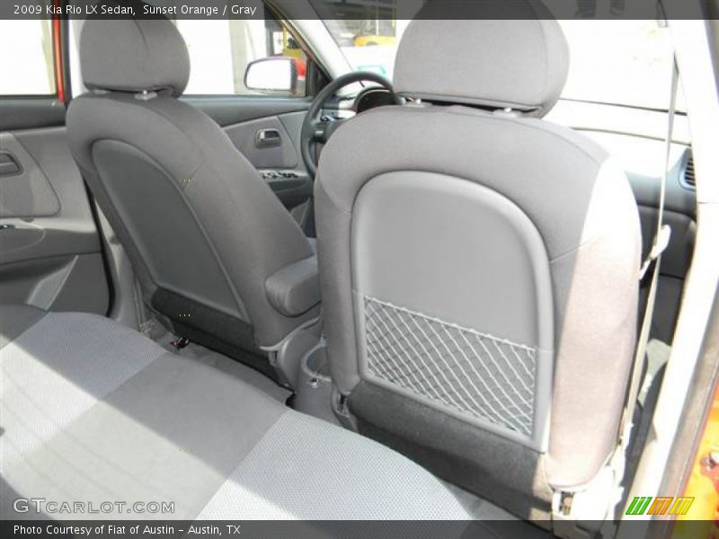 Sunset Orange / Gray 2009 Kia Rio LX Sedan