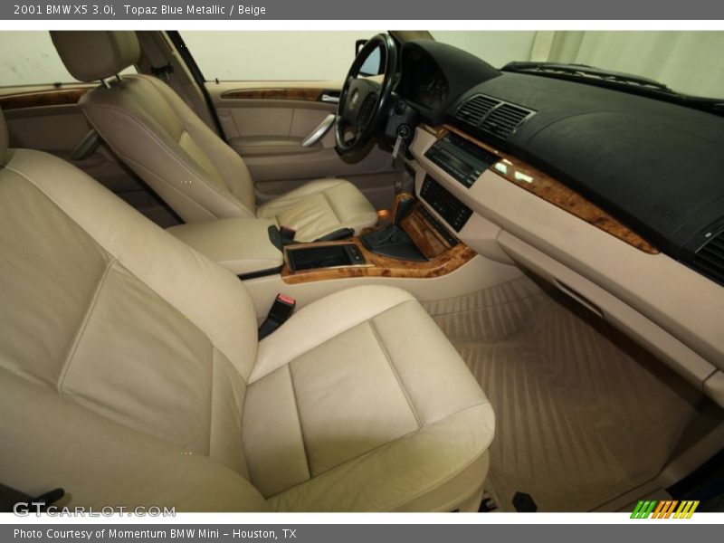 Topaz Blue Metallic / Beige 2001 BMW X5 3.0i