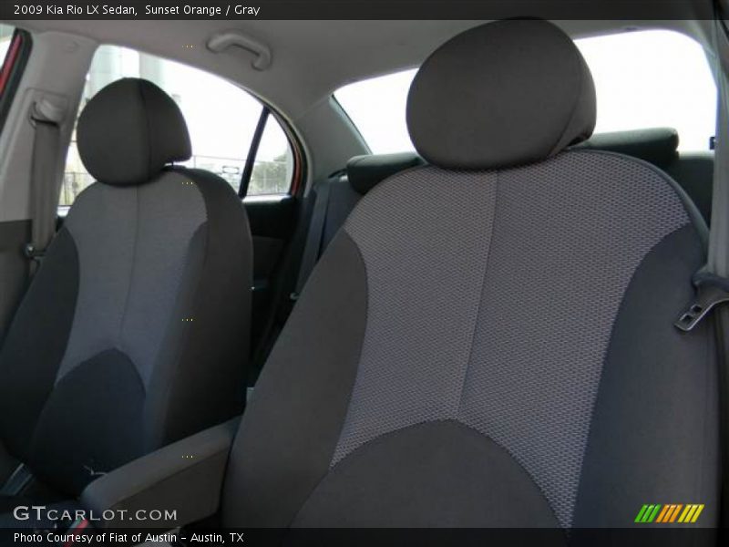 Sunset Orange / Gray 2009 Kia Rio LX Sedan
