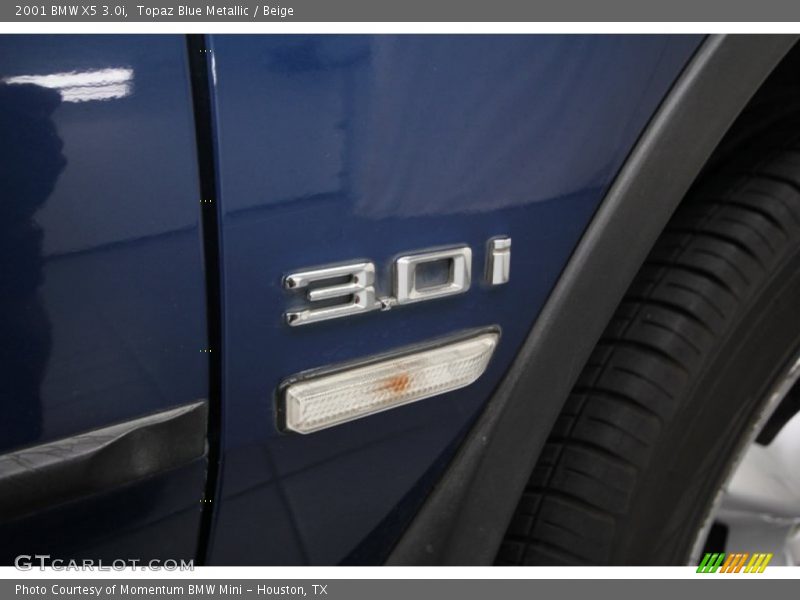Topaz Blue Metallic / Beige 2001 BMW X5 3.0i