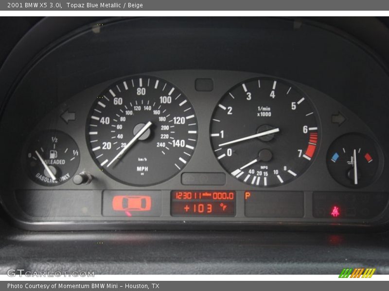 Topaz Blue Metallic / Beige 2001 BMW X5 3.0i