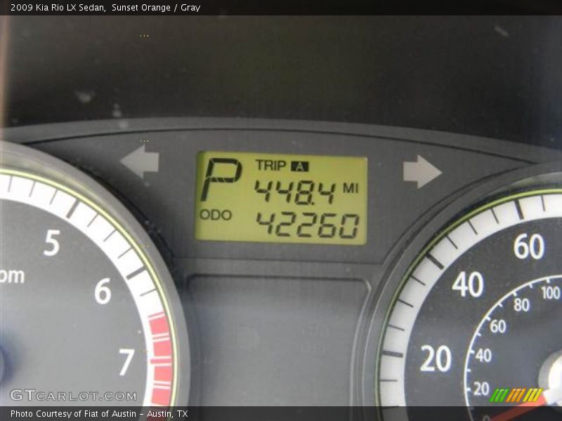 Sunset Orange / Gray 2009 Kia Rio LX Sedan