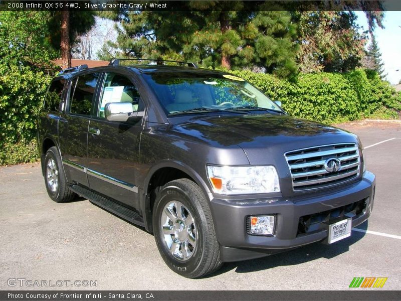 Silver Graphite Gray / Wheat 2008 Infiniti QX 56 4WD