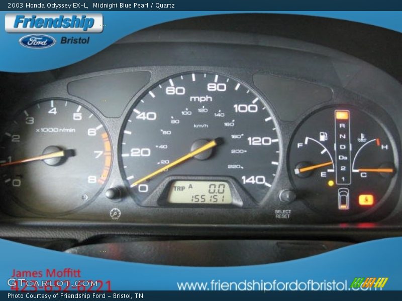 Midnight Blue Pearl / Quartz 2003 Honda Odyssey EX-L