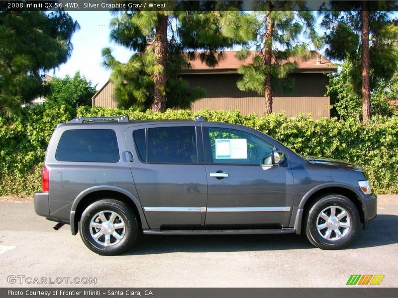 Silver Graphite Gray / Wheat 2008 Infiniti QX 56 4WD