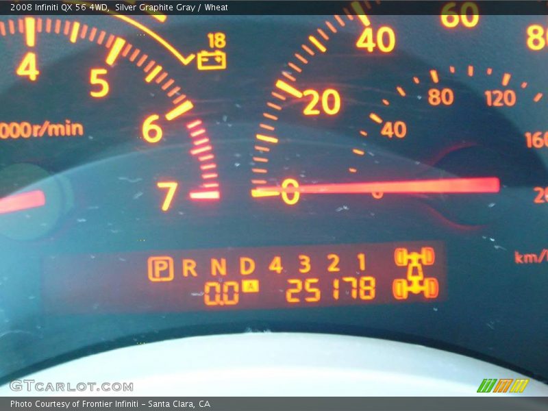 Silver Graphite Gray / Wheat 2008 Infiniti QX 56 4WD
