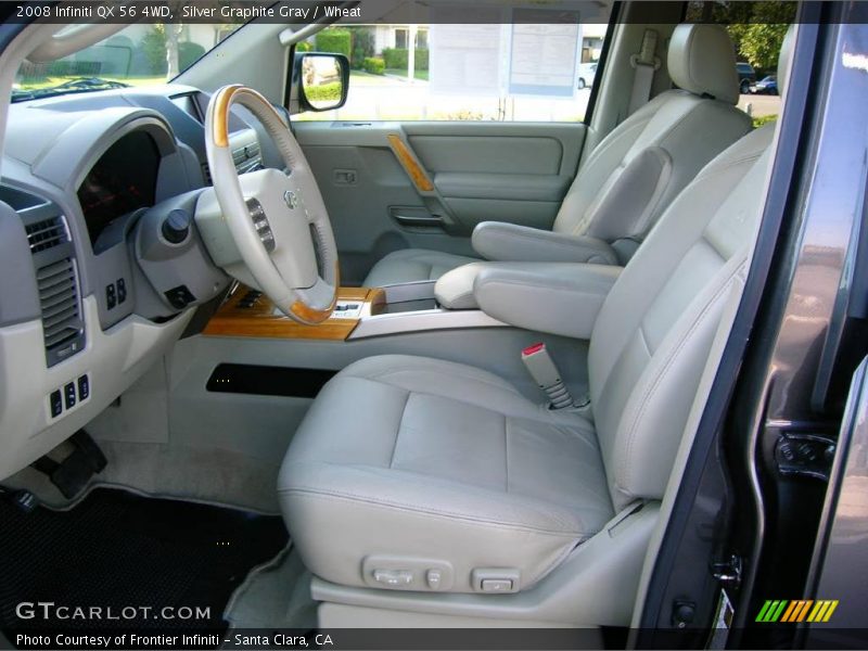 Silver Graphite Gray / Wheat 2008 Infiniti QX 56 4WD