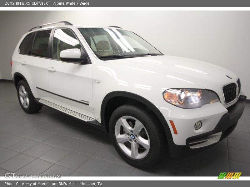 Alpine White / Beige 2009 BMW X5 xDrive30i