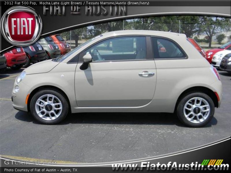 Mocha Latte (Light Brown) / Tessuto Marrone/Avorio (Brown/Ivory) 2012 Fiat 500 Pop