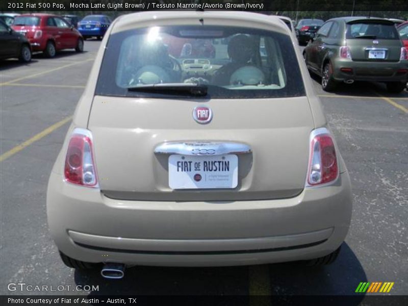 Mocha Latte (Light Brown) / Tessuto Marrone/Avorio (Brown/Ivory) 2012 Fiat 500 Pop