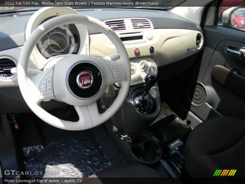 Mocha Latte (Light Brown) / Tessuto Marrone/Avorio (Brown/Ivory) 2012 Fiat 500 Pop