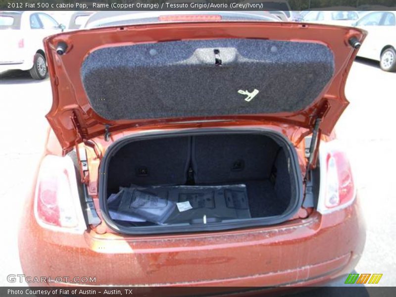 Rame (Copper Orange) / Tessuto Grigio/Avorio (Grey/Ivory) 2012 Fiat 500 c cabrio Pop