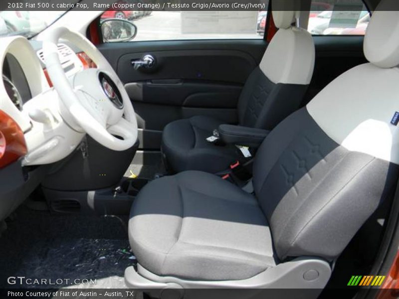 Rame (Copper Orange) / Tessuto Grigio/Avorio (Grey/Ivory) 2012 Fiat 500 c cabrio Pop