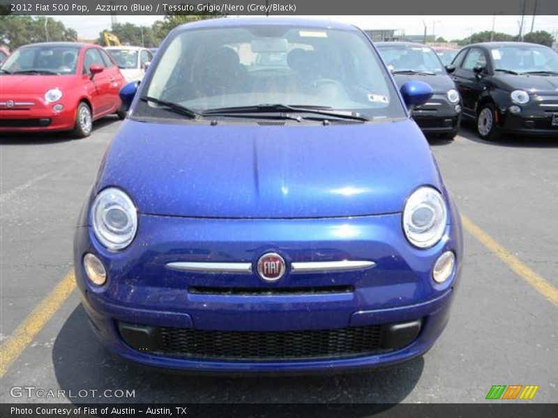 Azzurro (Blue) / Tessuto Grigio/Nero (Grey/Black) 2012 Fiat 500 Pop