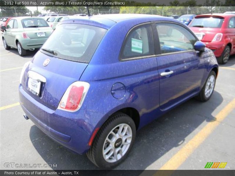 Azzurro (Blue) / Tessuto Grigio/Nero (Grey/Black) 2012 Fiat 500 Pop