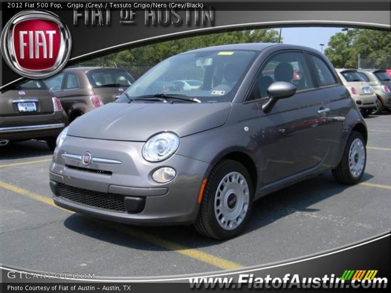 Grigio (Grey) / Tessuto Grigio/Nero (Grey/Black) 2012 Fiat 500 Pop