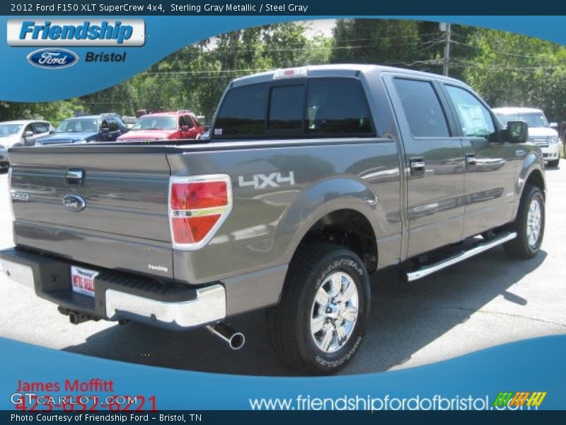 Sterling Gray Metallic / Steel Gray 2012 Ford F150 XLT SuperCrew 4x4