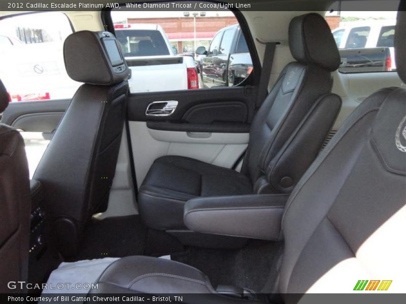 White Diamond Tricoat / Cocoa/Light Linen 2012 Cadillac Escalade Platinum AWD