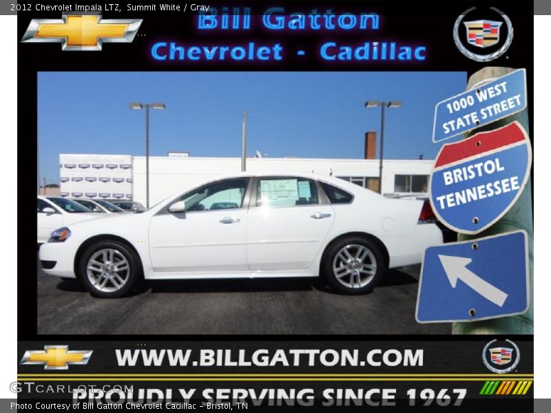 Summit White / Gray 2012 Chevrolet Impala LTZ