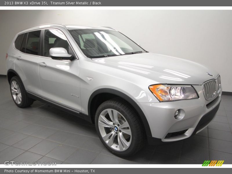 Titanium Silver Metallic / Black 2013 BMW X3 xDrive 35i