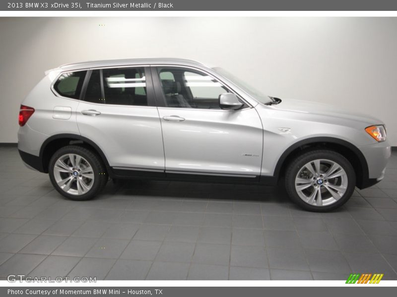 Titanium Silver Metallic / Black 2013 BMW X3 xDrive 35i