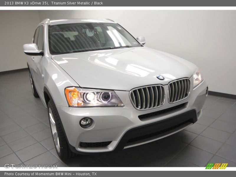 Titanium Silver Metallic / Black 2013 BMW X3 xDrive 35i