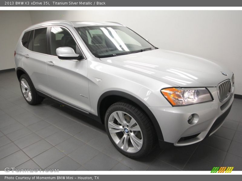 Titanium Silver Metallic / Black 2013 BMW X3 xDrive 35i
