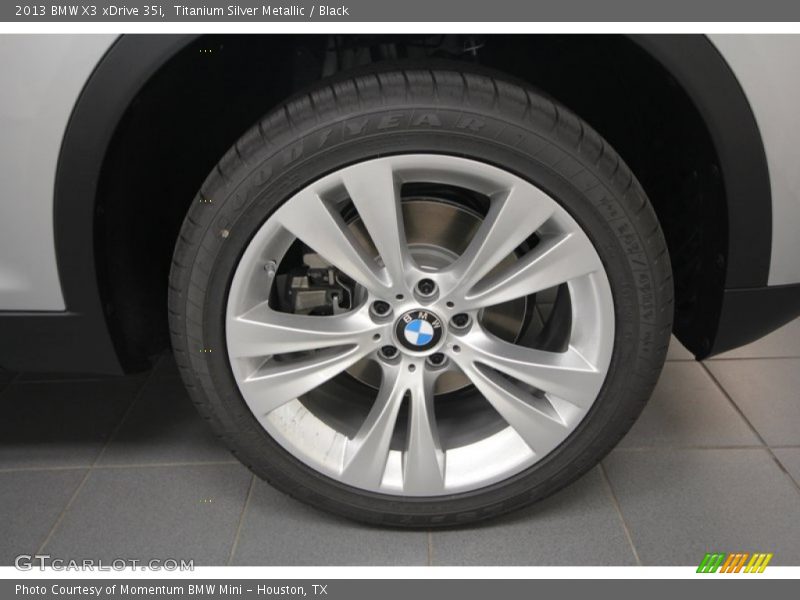 Titanium Silver Metallic / Black 2013 BMW X3 xDrive 35i