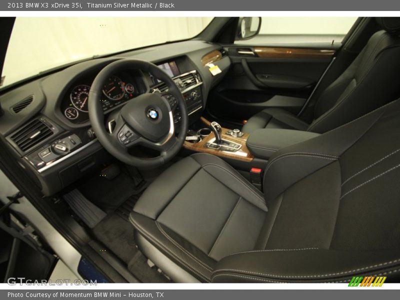 Titanium Silver Metallic / Black 2013 BMW X3 xDrive 35i