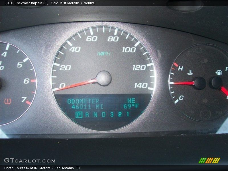 Gold Mist Metallic / Neutral 2010 Chevrolet Impala LT