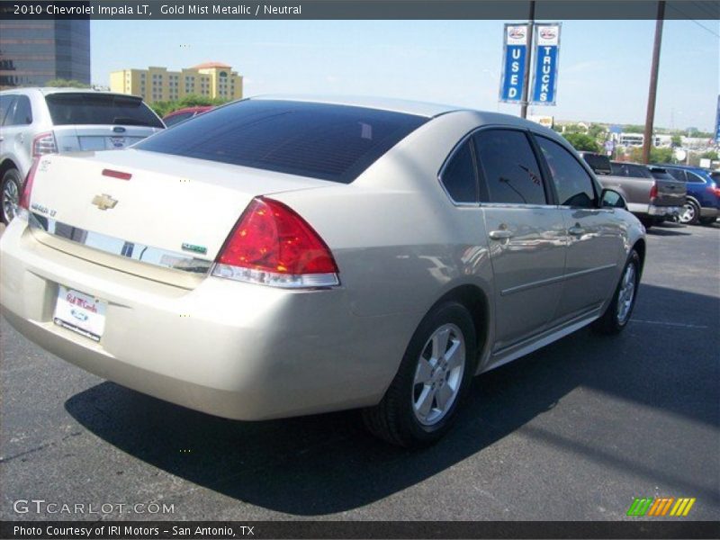 Gold Mist Metallic / Neutral 2010 Chevrolet Impala LT