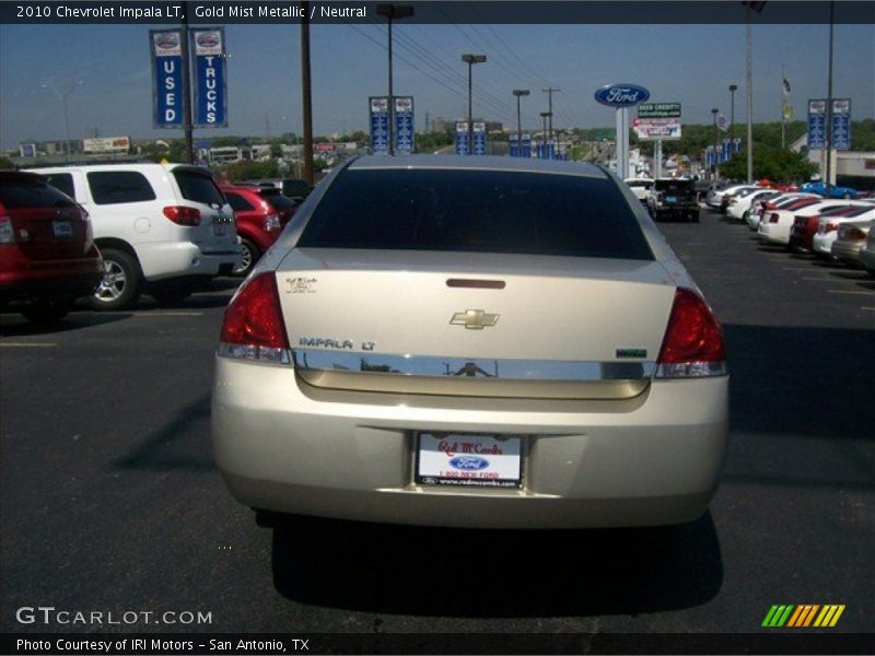 Gold Mist Metallic / Neutral 2010 Chevrolet Impala LT