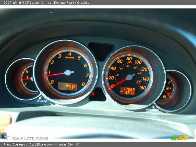 Crimson Roulette Pearl / Graphite 2007 Infiniti M 35 Sedan