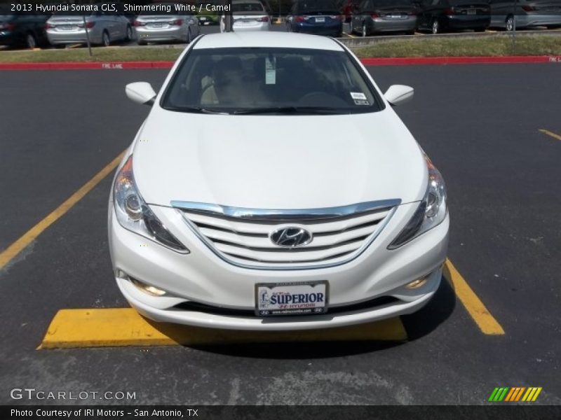 Shimmering White / Camel 2013 Hyundai Sonata GLS