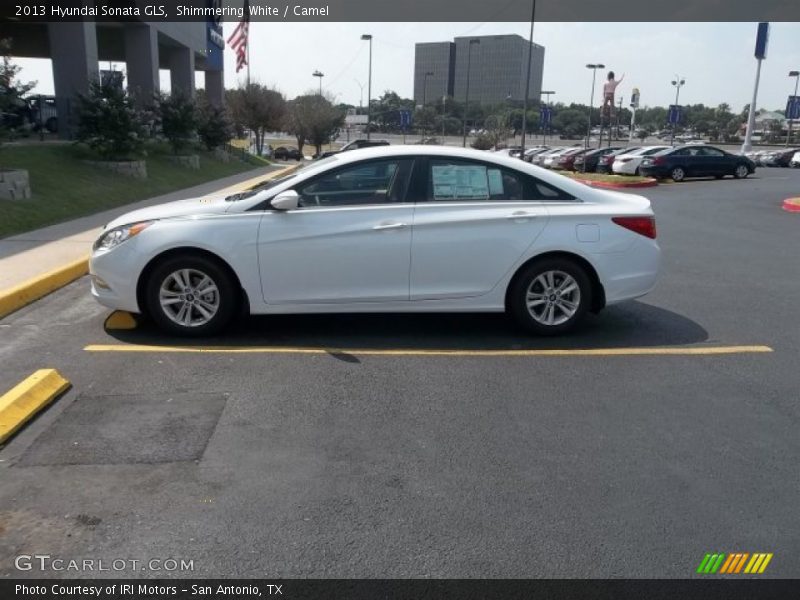 Shimmering White / Camel 2013 Hyundai Sonata GLS
