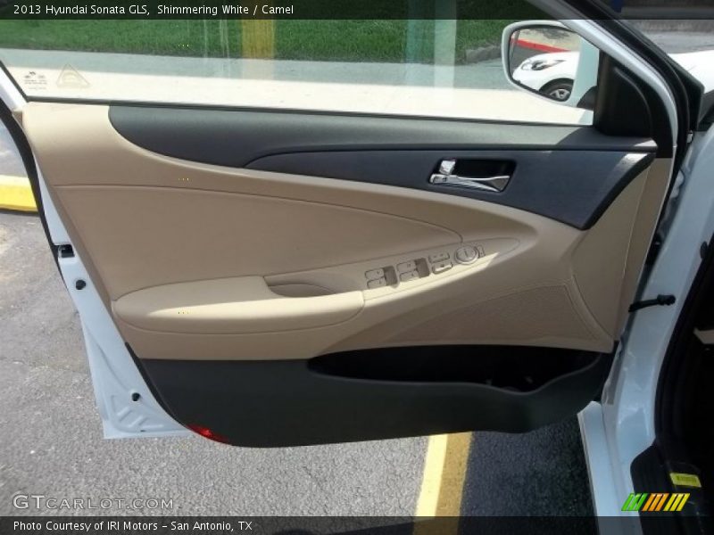 Shimmering White / Camel 2013 Hyundai Sonata GLS
