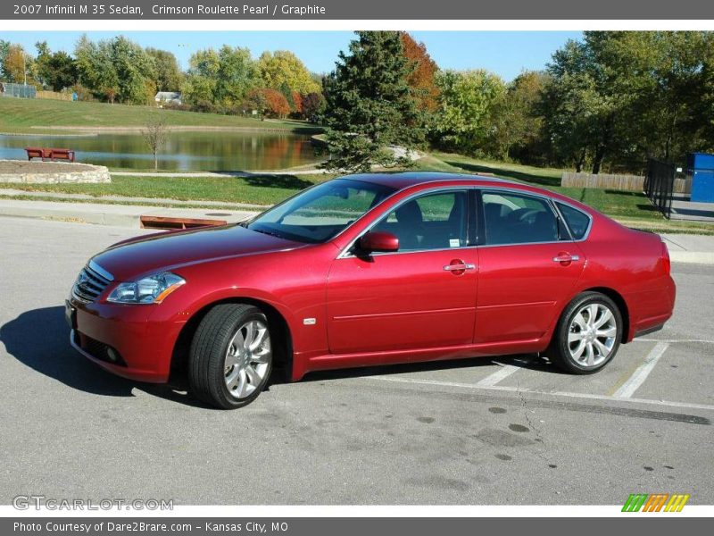 Crimson Roulette Pearl / Graphite 2007 Infiniti M 35 Sedan