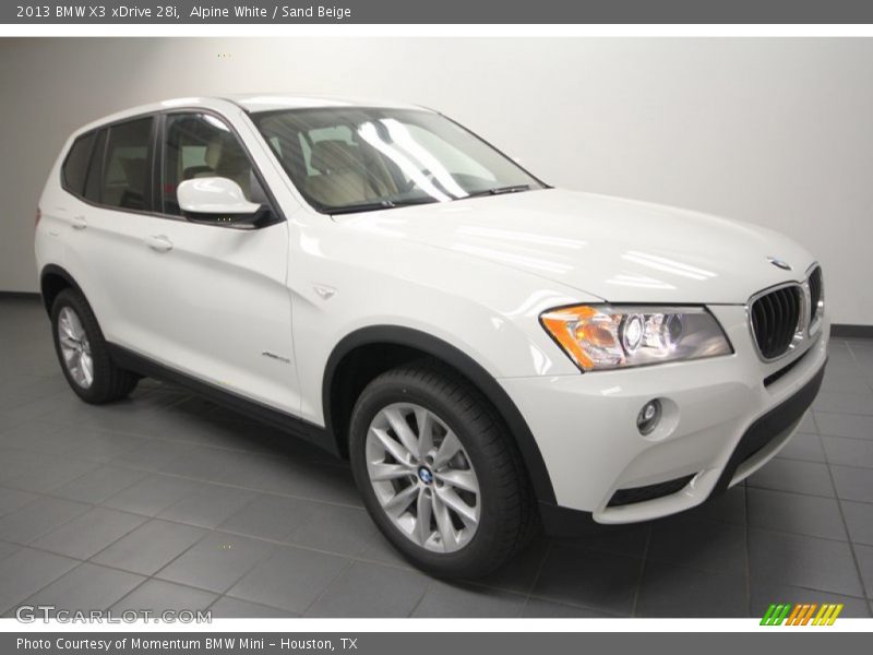 Alpine White / Sand Beige 2013 BMW X3 xDrive 28i