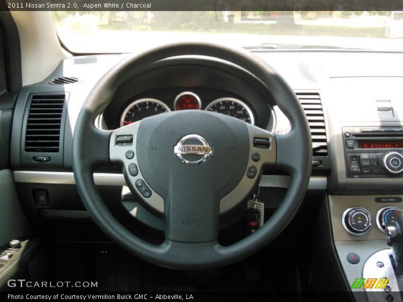 Aspen White / Charcoal 2011 Nissan Sentra 2.0