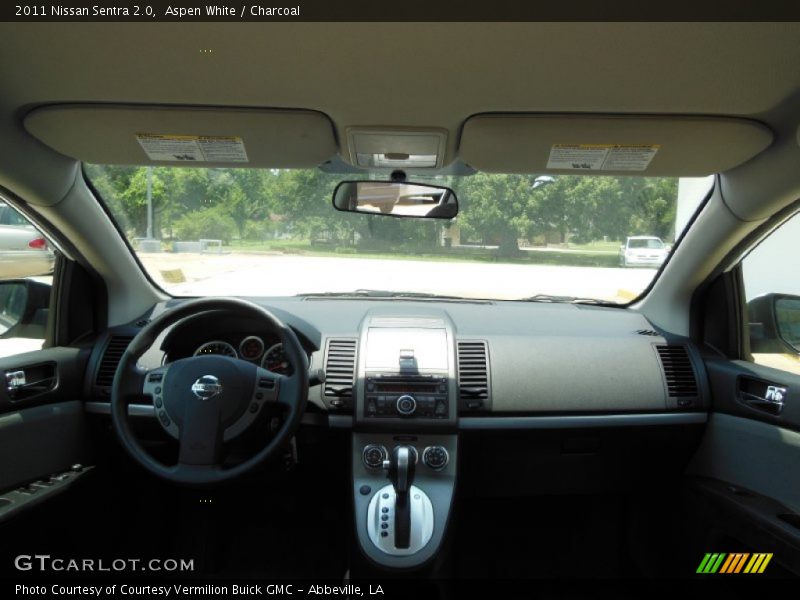 Aspen White / Charcoal 2011 Nissan Sentra 2.0