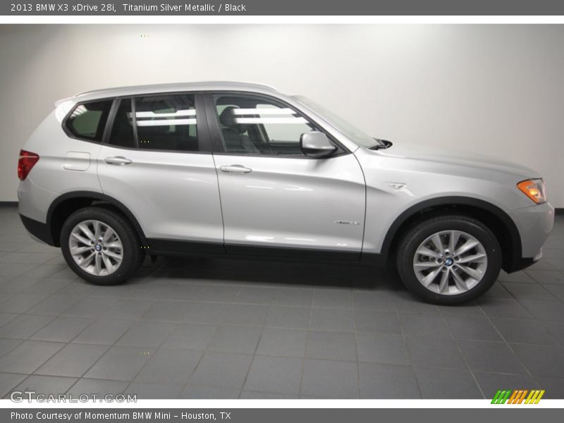 Titanium Silver Metallic / Black 2013 BMW X3 xDrive 28i