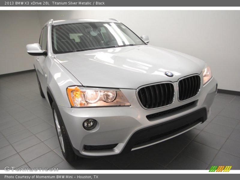 Titanium Silver Metallic / Black 2013 BMW X3 xDrive 28i