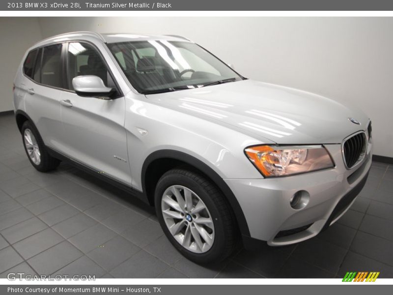 Titanium Silver Metallic / Black 2013 BMW X3 xDrive 28i