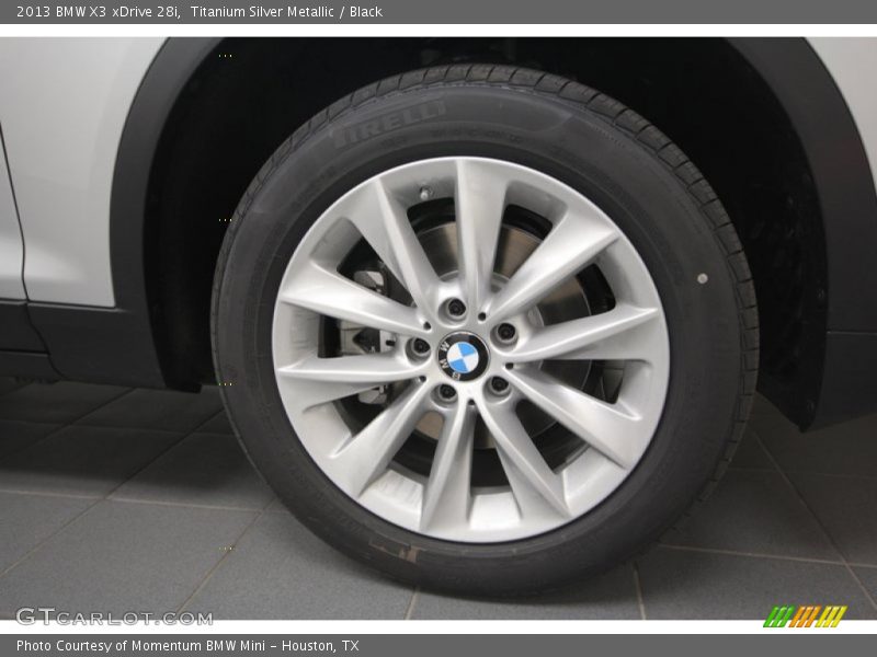 Titanium Silver Metallic / Black 2013 BMW X3 xDrive 28i