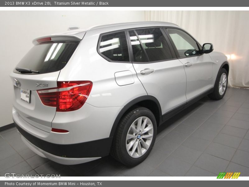 Titanium Silver Metallic / Black 2013 BMW X3 xDrive 28i