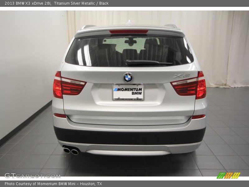Titanium Silver Metallic / Black 2013 BMW X3 xDrive 28i