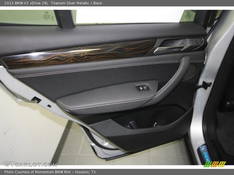 Titanium Silver Metallic / Black 2013 BMW X3 xDrive 28i