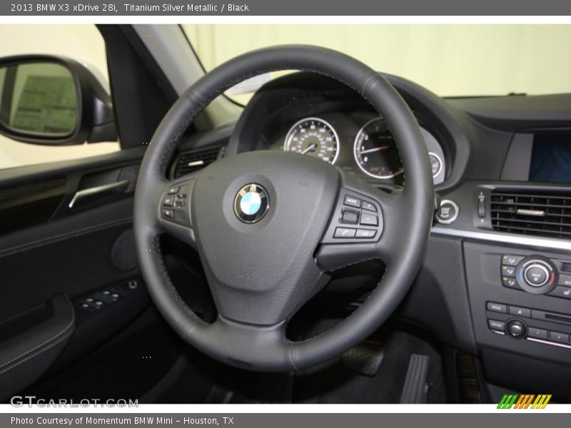 Titanium Silver Metallic / Black 2013 BMW X3 xDrive 28i